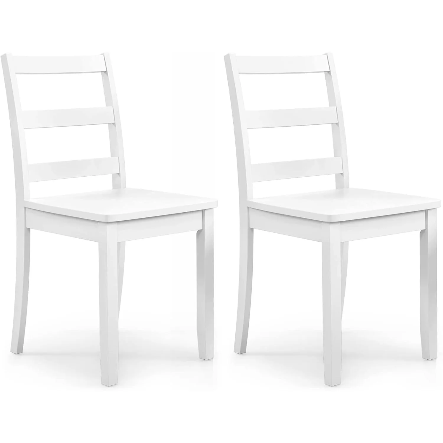 Wood Dining Chairs Set of 2 White - Wooden Armless Kitchen Chairs with Solid Rubber Wood Legs, Non-Slip Foot Pads
Wood Dining Chairs Set of 2 White - Wooden Armless Kitchen Chairs with Solid Rubber Wood Legs, Non-Slip Foot Pads