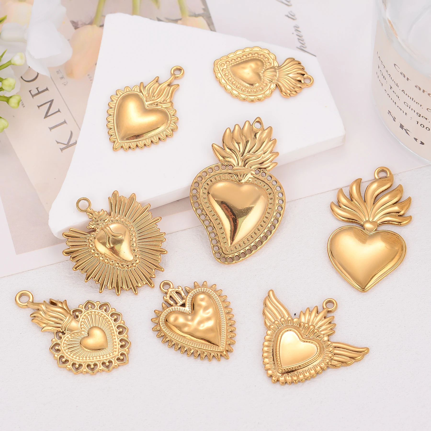 10 шт./лот, оптовая продажа, большие подвески в форме сердца, кулон, аксессуары из нержавеющей стали для изготовления ожерелья ручной работы, серьги, ювелирные изделия «сделай сам» 
10 шт./лот, оптовая продажа, большие подвески в форме сердца, кулон, аксессуары из нержавеющей стали для изготовления ожерелья ручной работы, серьги, ювелирные изделия «сделай сам»