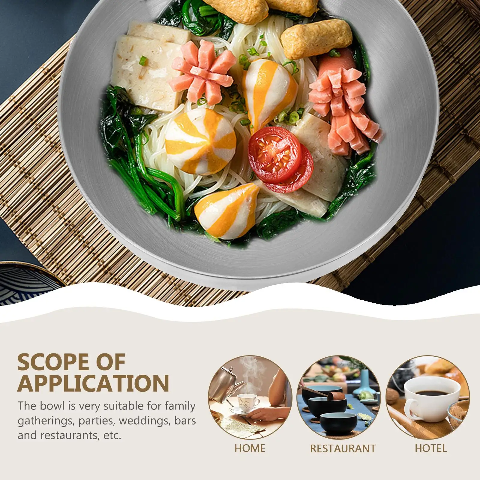 Stainless Steel Salad Bowl Practical Fruit Serving Bowls Decorative Safe Kitchen Container Sturdy
Stainless Steel Salad Bowl Practical Fruit Serving Bowls Decorative Safe Kitchen Container Sturdy