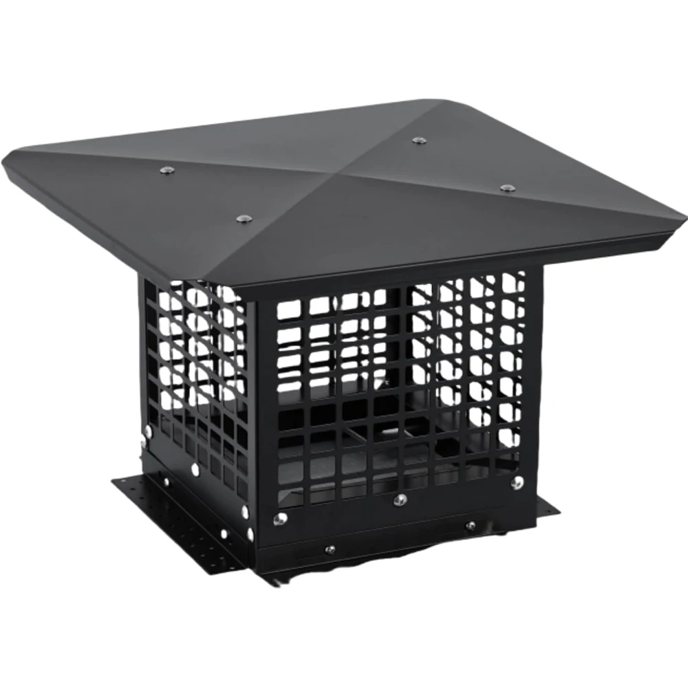 Chimney Cap - 13x13 Inch Square, Galvanized Steel, Adjustable Bottom, Mesh Covers, Clay Flue Compatible
Chimney Cap - 13x13 Inch Square, Galvanized Steel, Adjustable Bottom, Mesh Covers, Clay Flue Compatible