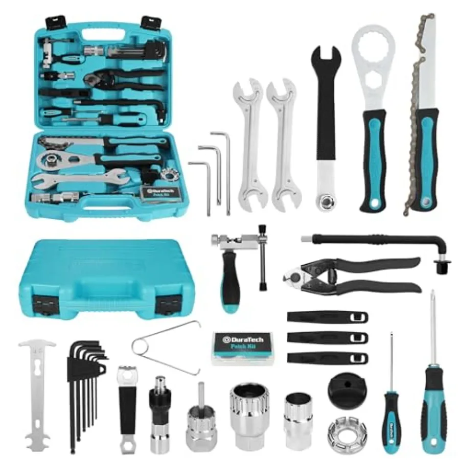 40 Pieces Bike Repair Kit Complete Bicycle Tool Kit with Storage Case for Mountain and Road Bikes Comprehensive Set for Chain T
40 Pieces Bike Repair Kit Complete Bicycle Tool Kit with Storage Case for Mountain and Road Bikes Comprehensive Set for Chain T
