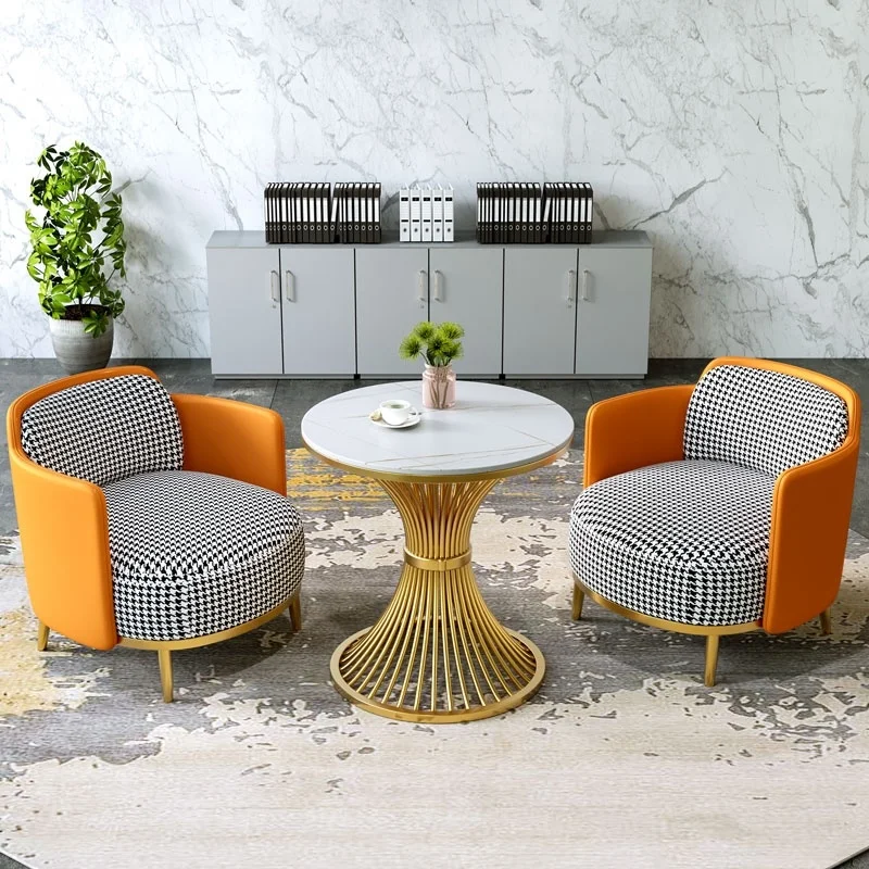 Custom.Negotiation Tea Table and Chair Set Office Sofa Houndstooth Single Chair Beauty Salon Balcony Rest Area One Table Two
Custom.Negotiation Tea Table and Chair Set Office Sofa Houndstooth Single Chair Beauty Salon Balcony Rest Area One Table Two