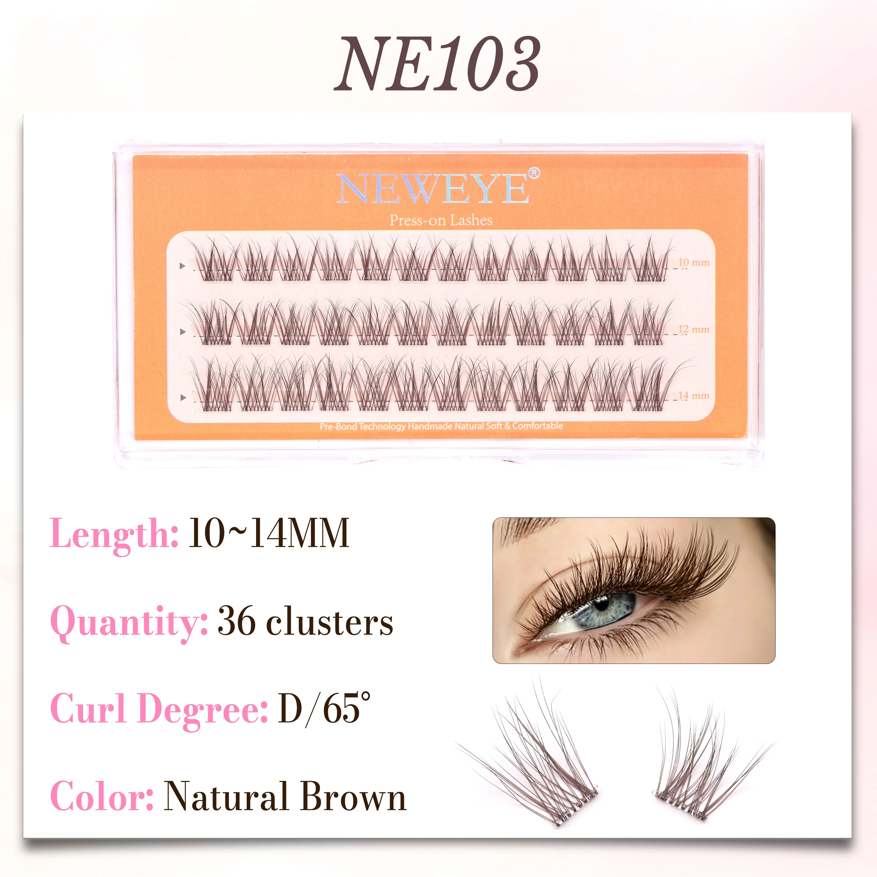 10-14mm D Curling Wispy And Natural Long Style Brown Color DIY No Glue Need Eyelash Extension Long Lasting Easy Wear Light Lash
10-14mm D Curling Wispy And Natural Long Style Brown Color DIY No Glue Need Eyelash Extension Long Lasting Easy Wear Light Lash
