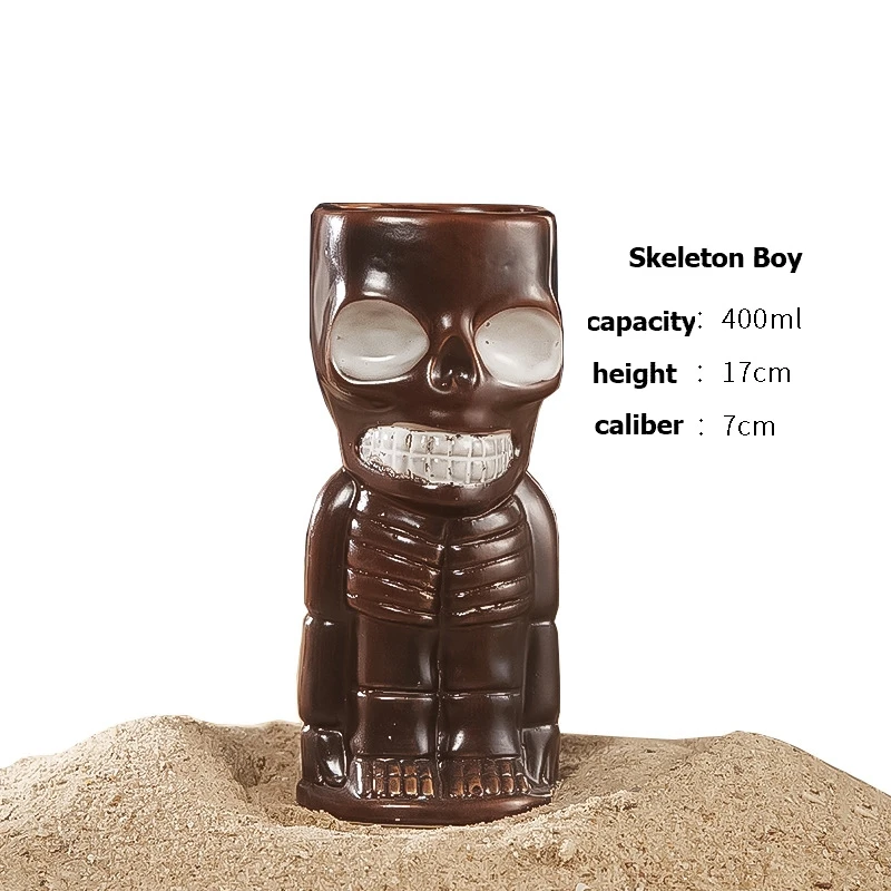 400ML Skeleton Boy Hawaii Tiki Mugs Cocktail Cup Beer Beverage Mug Wine Mug Ceramic Easter Islander Tiki Mug Bar Tool Barware
400ML Skeleton Boy Hawaii Tiki Mugs Cocktail Cup Beer Beverage Mug Wine Mug Ceramic Easter Islander Tiki Mug Bar Tool Barware