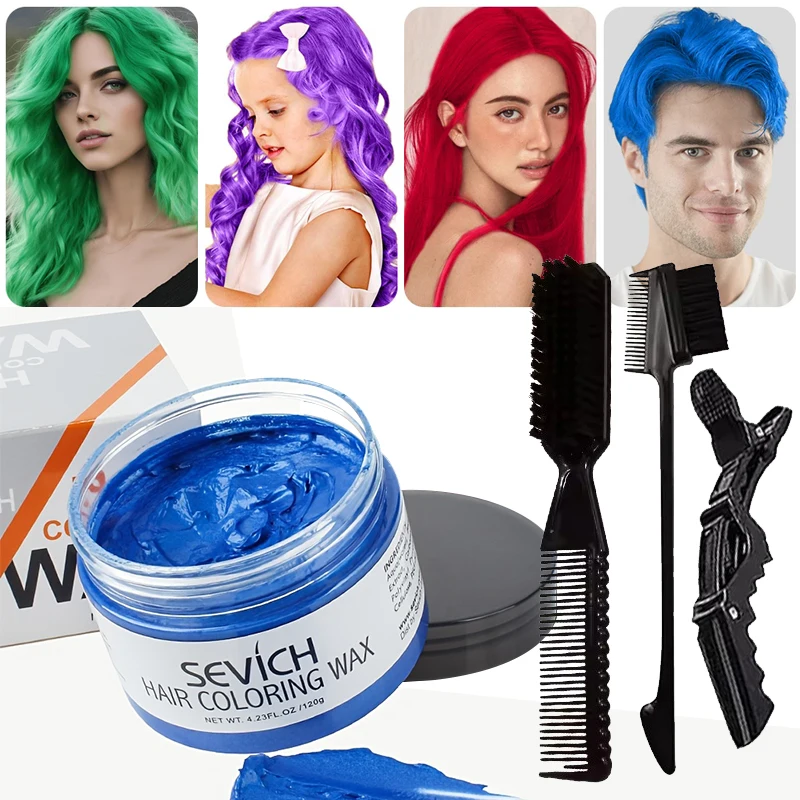 Temporary Hair Color Wax Kit for Men Women Kid Daily Party Cosplay DIY Washable Instant Hair Dye Cream Blue Purple Red Green
Temporary Hair Color Wax Kit for Men Women Kid Daily Party Cosplay DIY Washable Instant Hair Dye Cream Blue Purple Red Green
