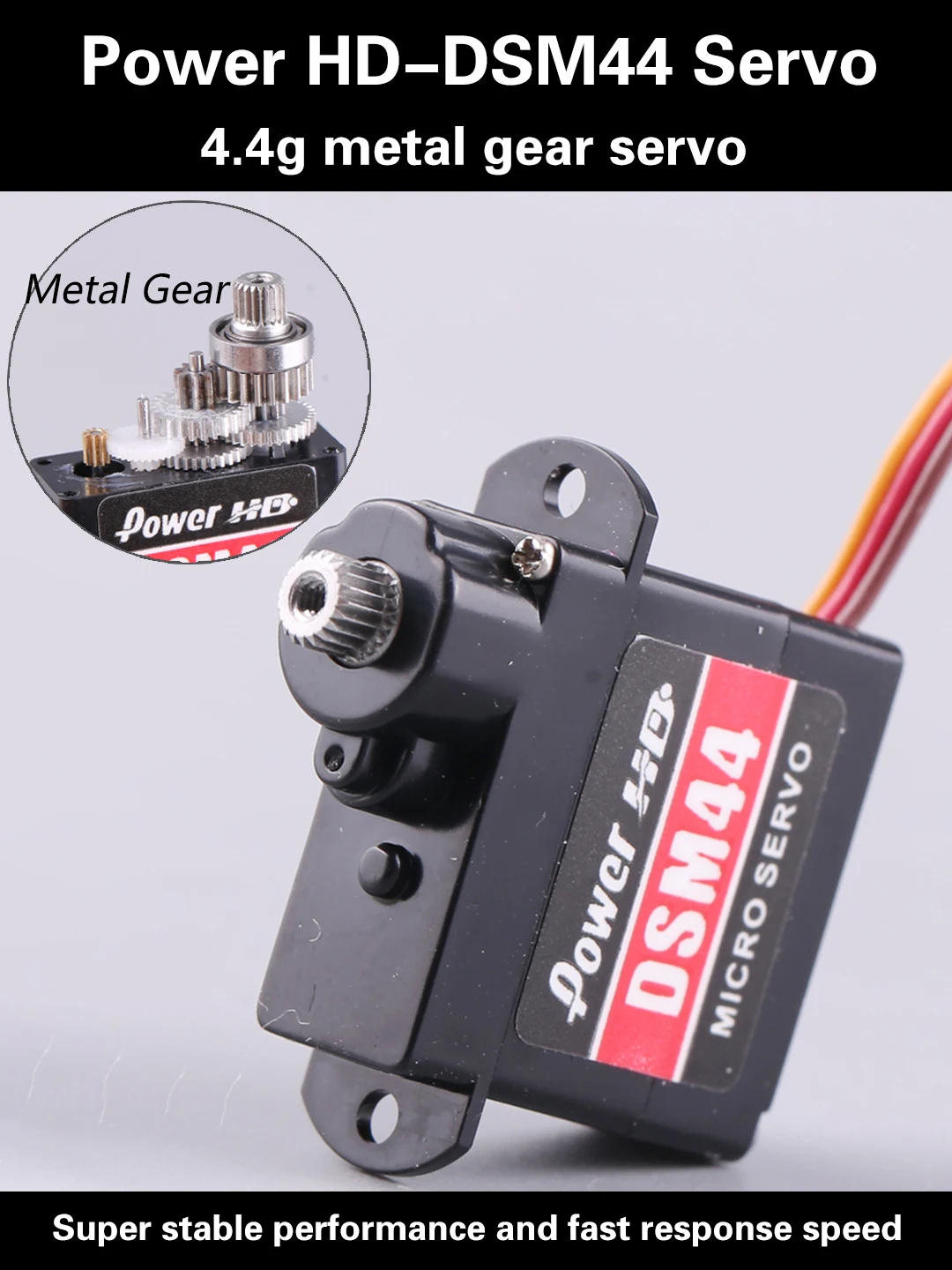 Power HD DSM44 4,4G 1,6 кг/5,8 г 20T с металлическими шестернями, микроцифровой сервопривод для самолетов F3P/EPP/KT
Power HD DSM44 4,4G 1,6 кг/5,8 г 20T с металлическими шестернями, микроцифровой сервопривод для самолетов F3P/EPP/KT