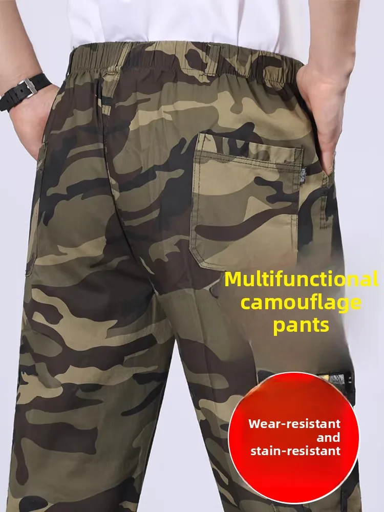 Весенне-летние камуфляжные рабочие брюки, мужские повседневные брюки с высокой талией, свободного кроя, защитная рабочая одежда для папы и дедушки
Весенне-летние камуфляжные рабочие брюки, мужские повседневные брюки с высокой талией, свободного кроя, защитная рабочая одежда для папы и дедушки