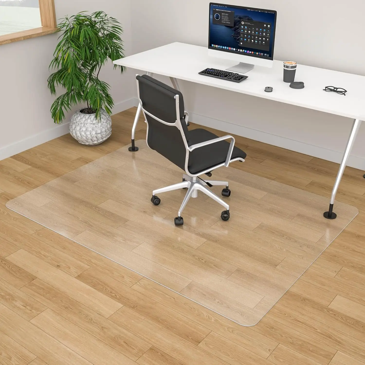 Large Office Chair Mat for Hardwood Floor - 46x72 Clear Floor Protector, Easy Glide Desk Mat for Home & Office
Large Office Chair Mat for Hardwood Floor - 46x72 Clear Floor Protector, Easy Glide Desk Mat for Home & Office