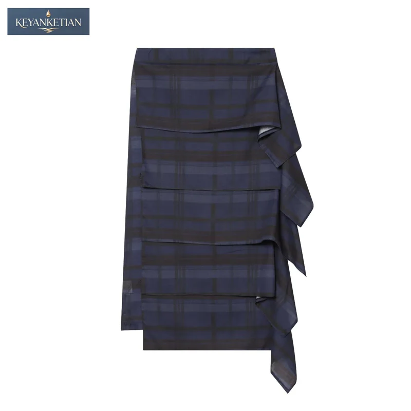 KEYANKETIAN 2026 Summer New Products Preppy Plaid Tiered Midi Skirt A-Line High Waist Asymmetrical Hem Straight A-line Skirt
KEYANKETIAN 2026 Summer New Products Preppy Plaid Tiered Midi Skirt A-Line High Waist Asymmetrical Hem Straight A-line Skirt