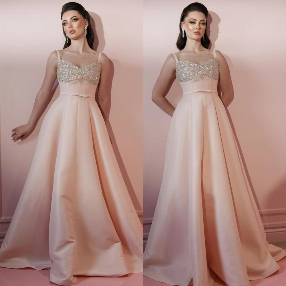 Customized Classic Satin V-Neck Evening Dress High Quality Beading Prom Dresses Temperament Sleeveless Special Occasion Gowns
Customized Classic Satin V-Neck Evening Dress High Quality Beading Prom Dresses Temperament Sleeveless Special Occasion Gowns