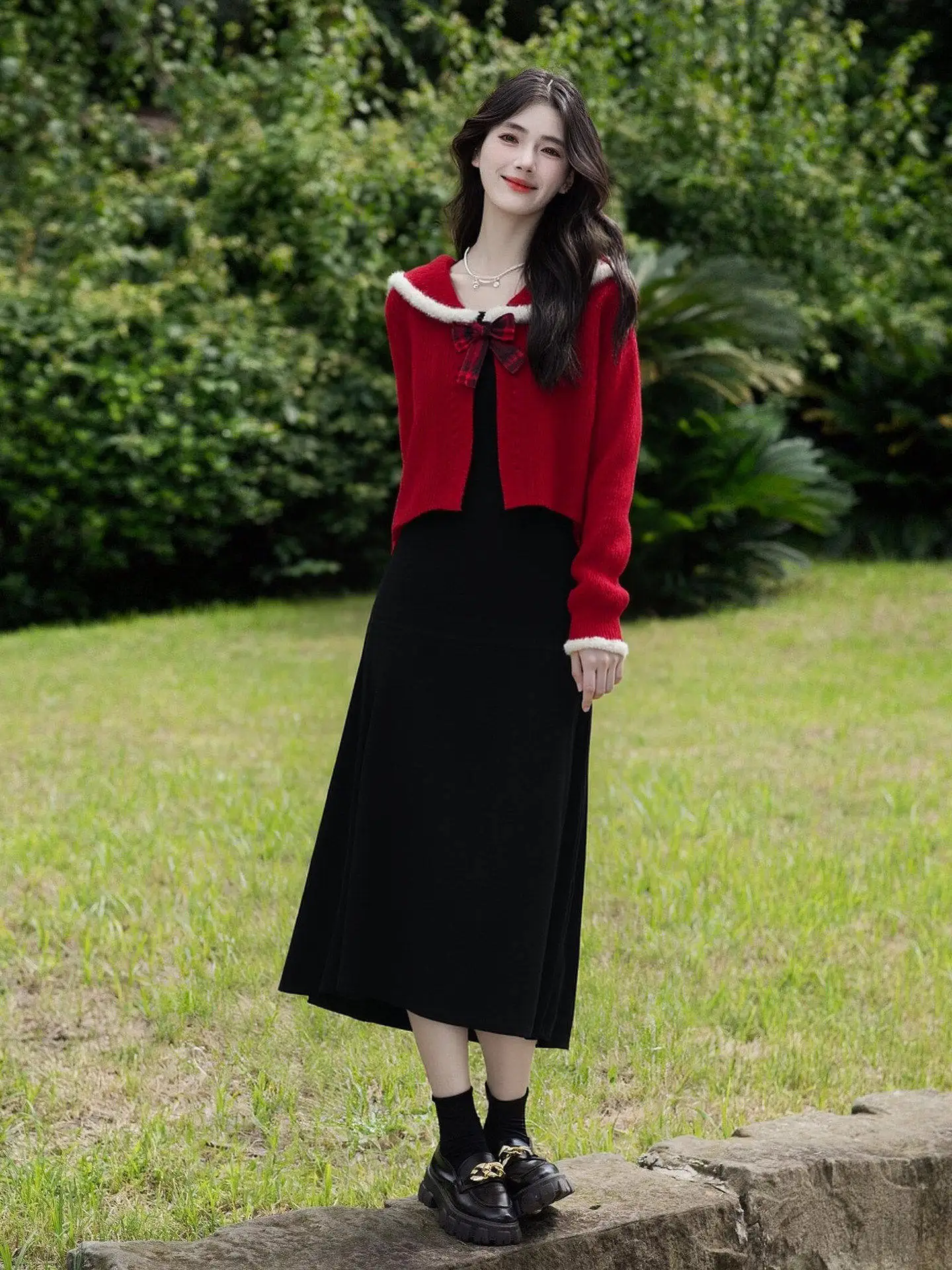 Commute Sle Color Colion Set Women's Gentle Faionable Top Beautiful Two-Piece Set Spring New Bla Dr
Commute Sle Color Colion Set Women's Gentle Faionable Top Beautiful Two-Piece Set Spring New Bla Dr