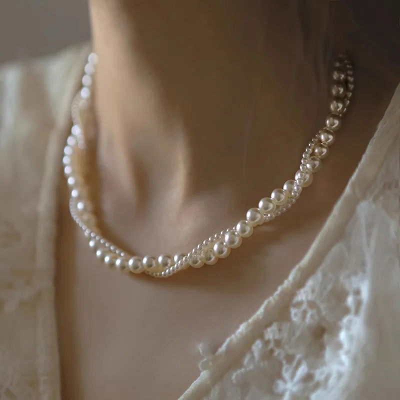 Exclusive Design Glass Pearls Luxury Necklace Stainless Steel Double-Layer Chain Premium Jewelry Gift
Exclusive Design Glass Pearls Luxury Necklace Stainless Steel Double-Layer Chain Premium Jewelry Gift
