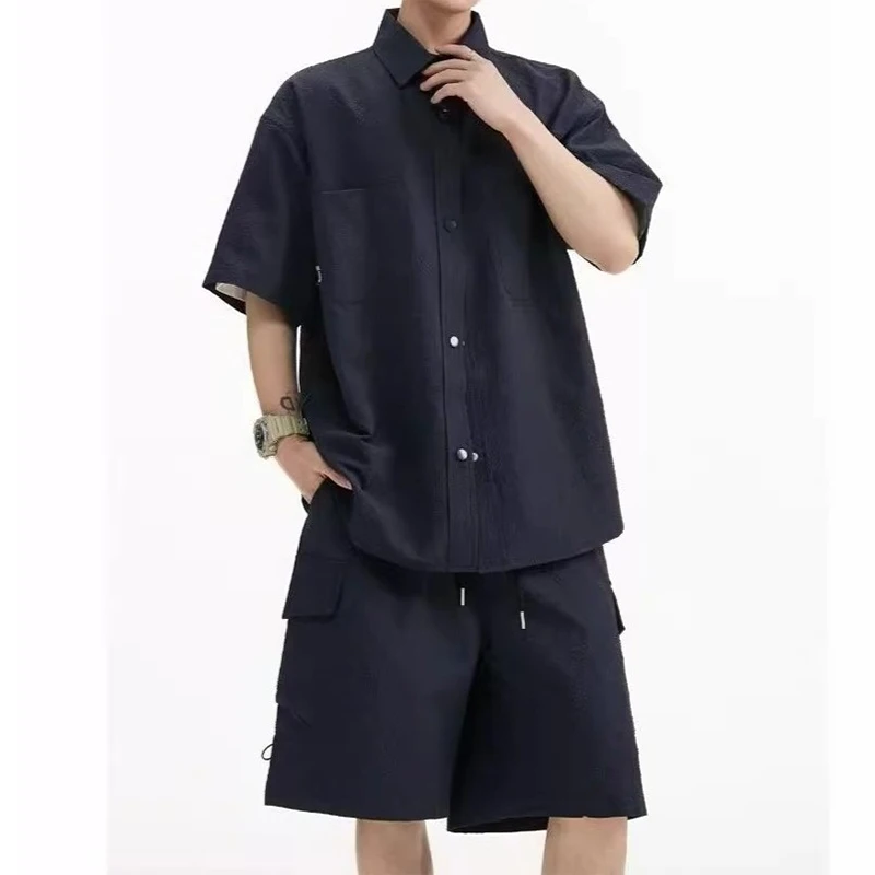 2025 Summer Daily Leisure Loose Mens Outfits Short Sleeve Lapel Cargo Shirts and Cargo Shorts Men Two Pieces Suits Vintage Sets
2025 Summer Daily Leisure Loose Mens Outfits Short Sleeve Lapel Cargo Shirts and Cargo Shorts Men Two Pieces Suits Vintage Sets