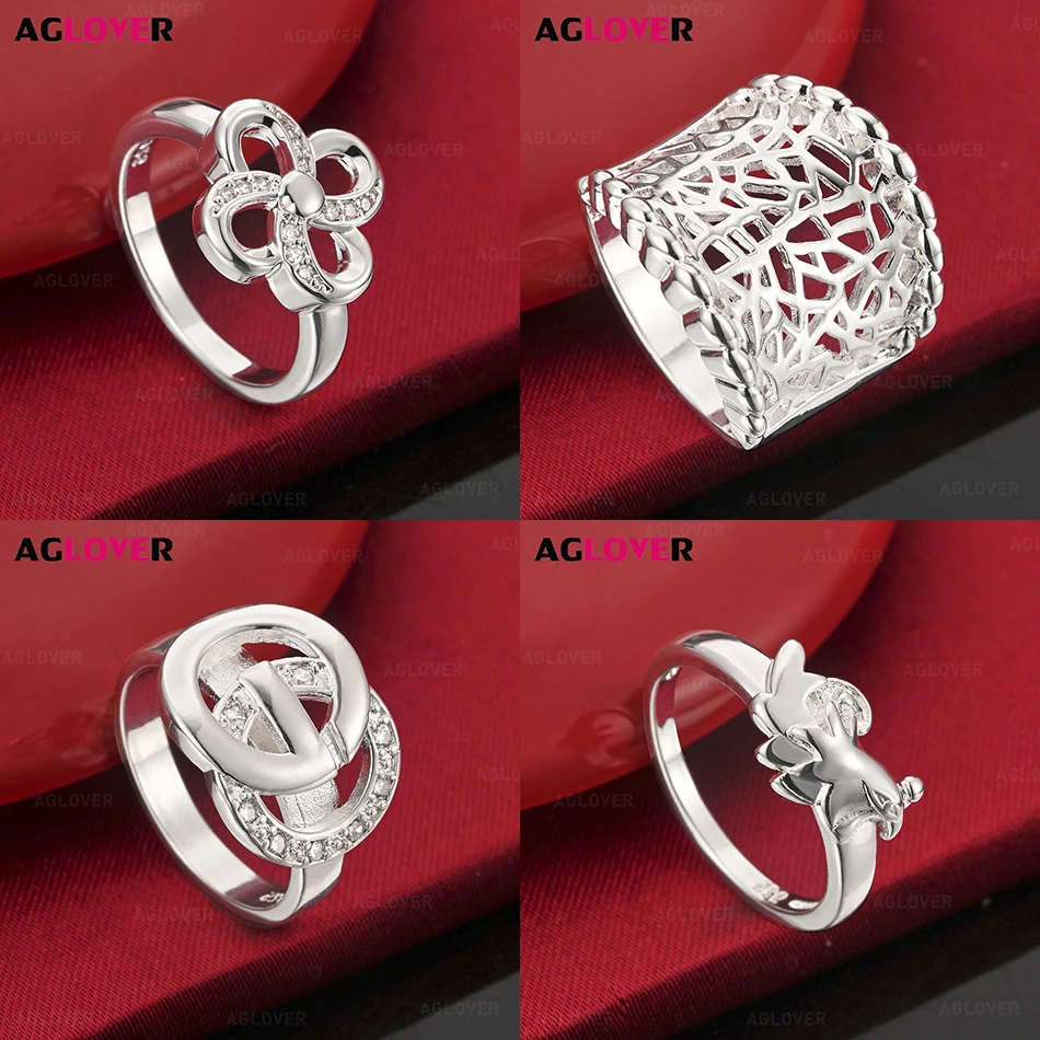AGLOVER 925 Sterling Silver Braided 7-10# Ring Charm Versatile Women's Party Jewelry
AGLOVER 925 Sterling Silver Braided 7-10# Ring Charm Versatile Women's Party Jewelry