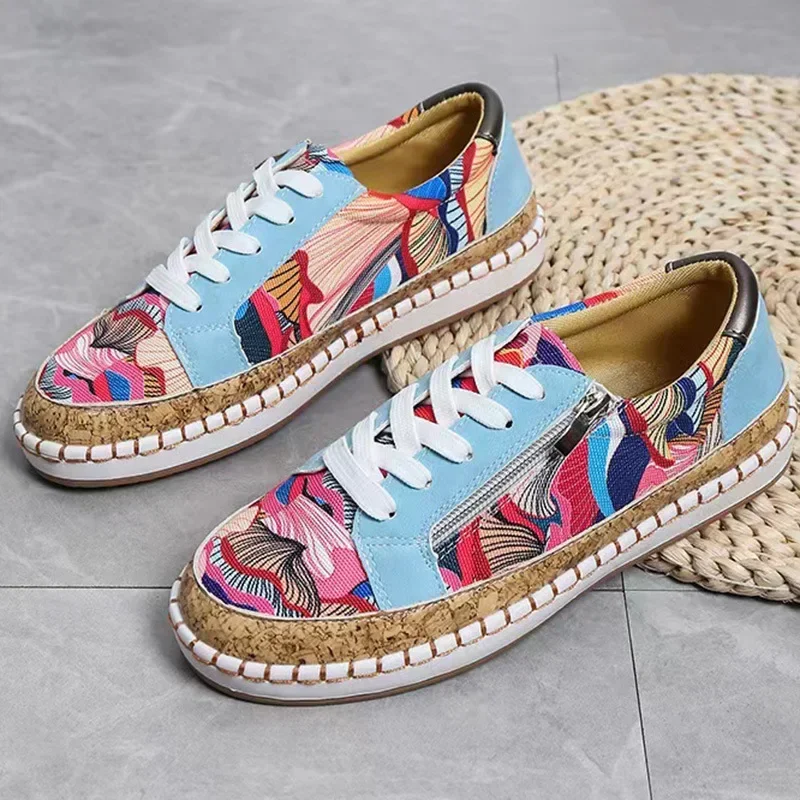 Women's Vulcanized Shoes Sneakers Lady 2022 Elegant Floral Printed Lace-up Female Platform Shoes Fashion Women Casual Footwear
Women's Vulcanized Shoes Sneakers Lady 2022 Elegant Floral Printed Lace-up Female Platform Shoes Fashion Women Casual Footwear