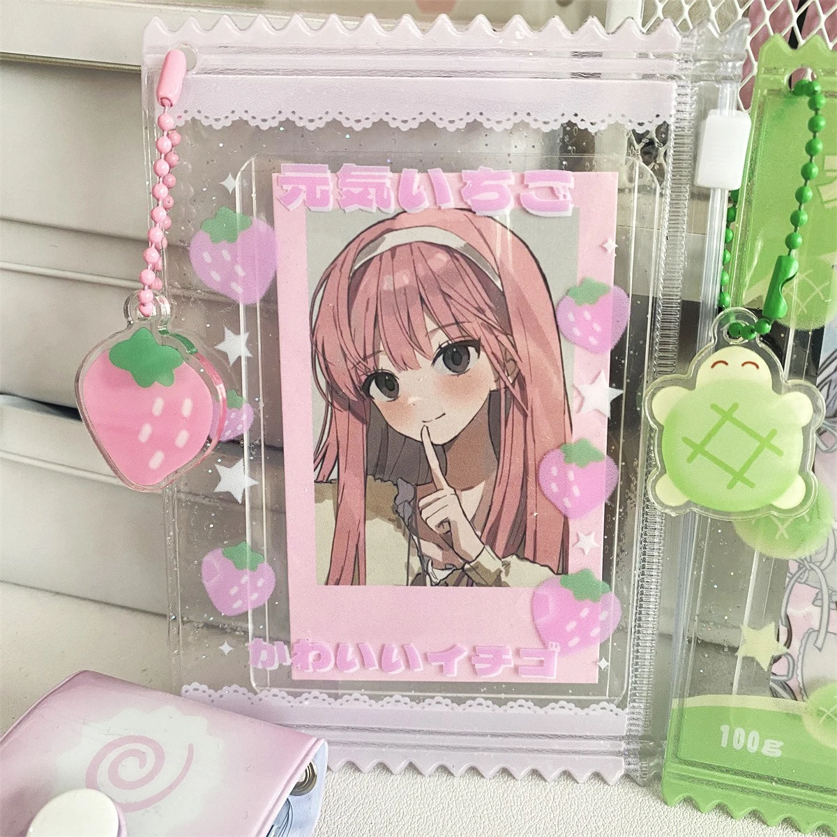 Cute Transparent Shiny Candy Bag Keychain Kpop Card Sleeves Holder Photocard Holder Card Films Game Cards Protector Jewelry
Cute Transparent Shiny Candy Bag Keychain Kpop Card Sleeves Holder Photocard Holder Card Films Game Cards Protector Jewelry