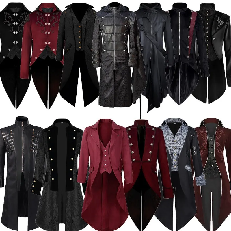 Halloween Male Count Punk Style Tailcoat Medieval Retro Costume Gentleman's Suit Long Coat Polyester Material
Halloween Male Count Punk Style Tailcoat Medieval Retro Costume Gentleman's Suit Long Coat Polyester Material