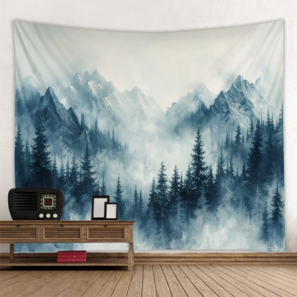 Natural Landscape Tapestry Snow Mountain Forest Wall Art Multiple Sizes Home Aesthetic Background Fabric Decoration
Natural Landscape Tapestry Snow Mountain Forest Wall Art Multiple Sizes Home Aesthetic Background Fabric Decoration
