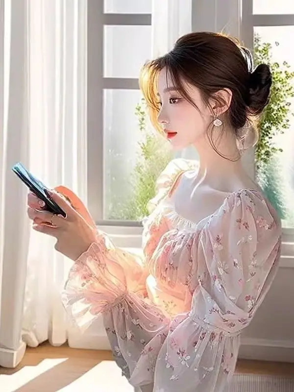 Slimming Floral Print Blouse Pink French Sle Inner Wear Spring 2025 Faion Trend Unique Beautiful Women's Long Sve irt
Slimming Floral Print Blouse Pink French Sle Inner Wear Spring 2025 Faion Trend Unique Beautiful Women's Long Sve irt