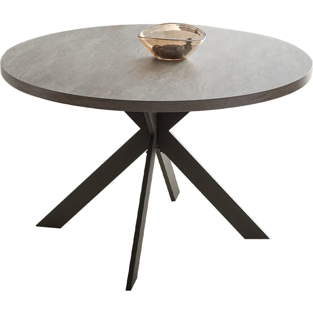 47" Round Dining Table Set, Mid Century Modern Round Dining Table for 4-6 Person, Steel Legs, Leisure Coffee Table
47" Round Dining Table Set, Mid Century Modern Round Dining Table for 4-6 Person, Steel Legs, Leisure Coffee Table