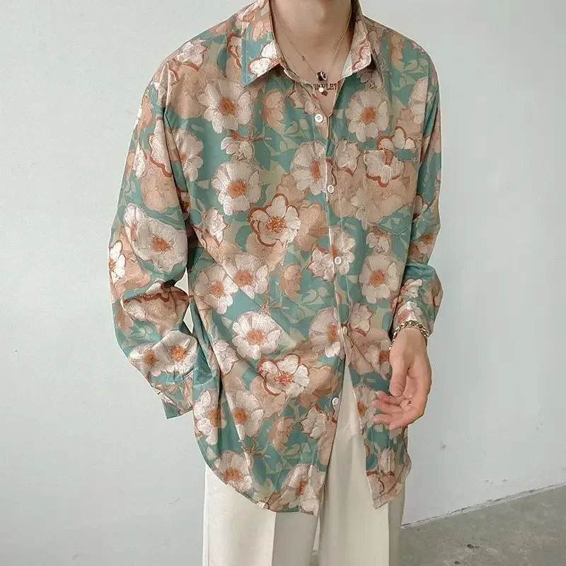 Fashion Streetwear Korean Printing Loose Turn-down Collar Man Long Sleeve Men's Clothing Button Spring Summer Thin Shirts Tops
Fashion Streetwear Korean Printing Loose Turn-down Collar Man Long Sleeve Men's Clothing Button Spring Summer Thin Shirts Tops