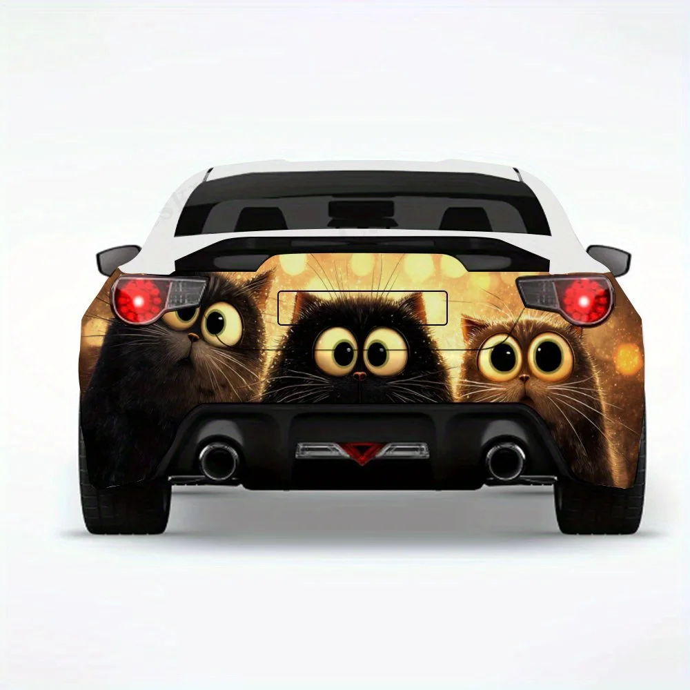 Three Curious Cats Looking - виниловая наклейка на заднюю часть автомобиля, водонепроницаемые самоклеящиеся виниловые наклейки для хвоста и бампера автомобиля, деко
Three Curious Cats Looking - виниловая наклейка на заднюю часть автомобиля, водонепроницаемые самоклеящиеся виниловые наклейки для хвоста и бампера автомобиля, деко