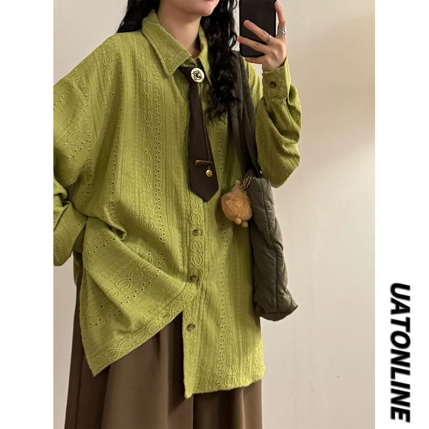 UATONLINE Осенне-зимний свободный топ с длинными рукавами и ажурной текстурой, универсальный цветной топ для мужчин и женщин
UATONLINE Осенне-зимний свободный топ с длинными рукавами и ажурной текстурой, универсальный цветной топ для мужчин и женщин