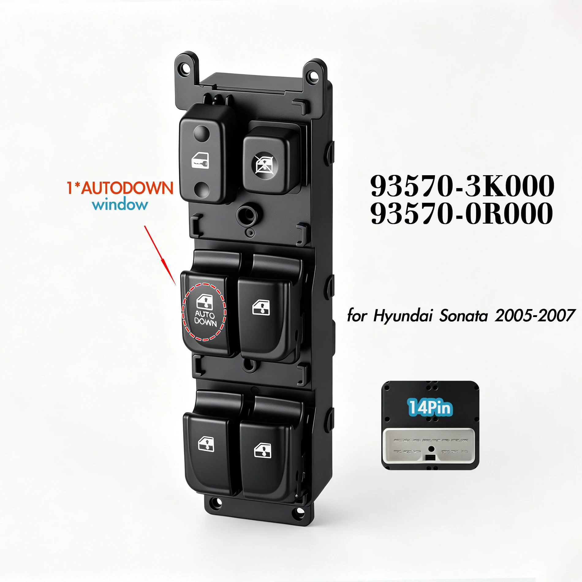 93570-3K000 For Hyundai Sonata NF 2005-2007,LHD Front Left Electric Power Master Window Switch Glass Lifter Control Button
93570-3K000 For Hyundai Sonata NF 2005-2007,LHD Front Left Electric Power Master Window Switch Glass Lifter Control Button