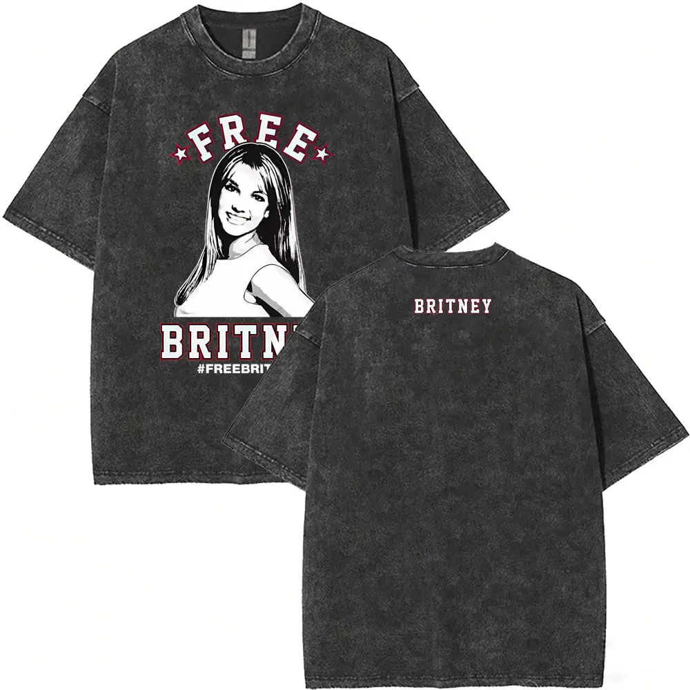 Free Britney Spears Baby One More Time Vintage Washed T Shirts Men Women Casual Retro Oversized Short Sleeve T-shirts Streetwear
Free Britney Spears Baby One More Time Vintage Washed T Shirts Men Women Casual Retro Oversized Short Sleeve T-shirts Streetwear