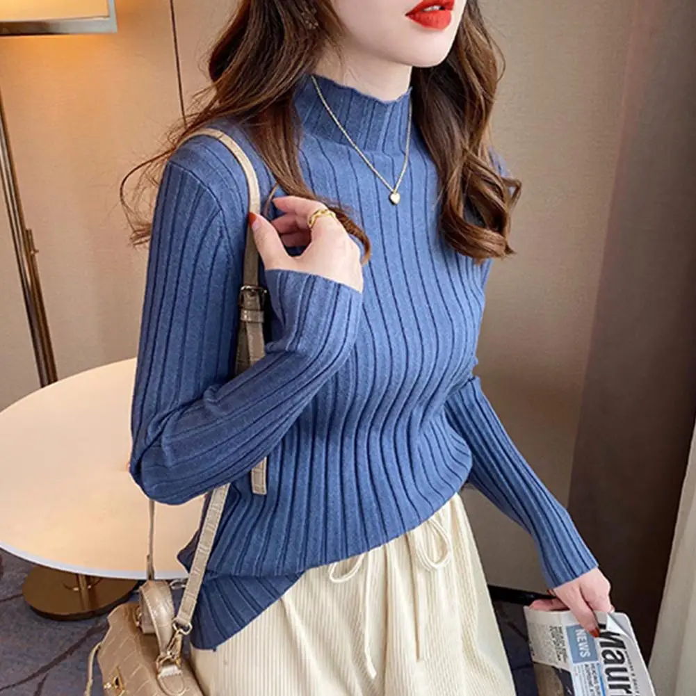 Women Half-high Collar Sweater Long Sleeves Sweater Women's Fall Winter Half-high Collar Sweater Thin Knitted Elastic for Neck
Women Half-high Collar Sweater Long Sleeves Sweater Women's Fall Winter Half-high Collar Sweater Thin Knitted Elastic for Neck