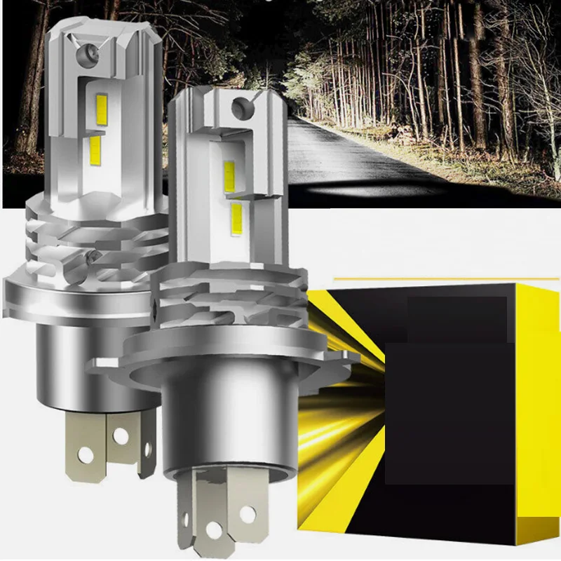 2Pcs 80W H4 High Power LED Car Headlight Canbus No Error High Low Beam With Dual Turbo Fan H4 12V 6500K 1:1 Size LED Bulb
2Pcs 80W H4 High Power LED Car Headlight Canbus No Error High Low Beam With Dual Turbo Fan H4 12V 6500K 1:1 Size LED Bulb