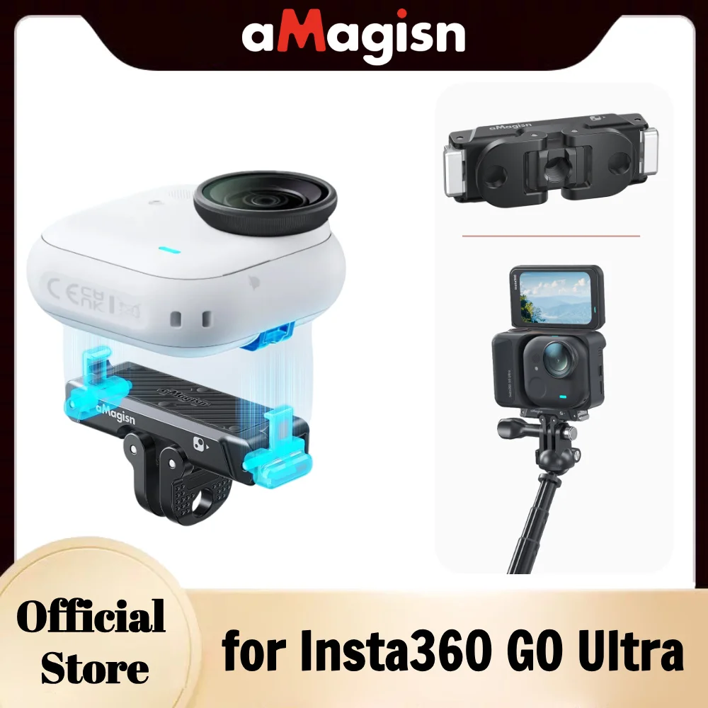 aMagisn Quick Release Mount for GOUltra Camera and Action Pod,Metal Magnetic Adapter with foldable 2-Prong for Insta360 GO Ultra
aMagisn Quick Release Mount for GOUltra Camera and Action Pod,Metal Magnetic Adapter with foldable 2-Prong for Insta360 GO Ultra