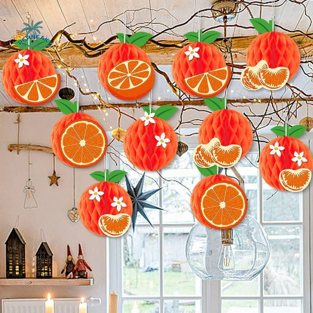12pcs Cute Summer Fruit Honeycomb Pendant Festival Paper Orange Honeycomb Ball Pendant Decorative Fruit Wall Hanging Ornament
12pcs Cute Summer Fruit Honeycomb Pendant Festival Paper Orange Honeycomb Ball Pendant Decorative Fruit Wall Hanging Ornament