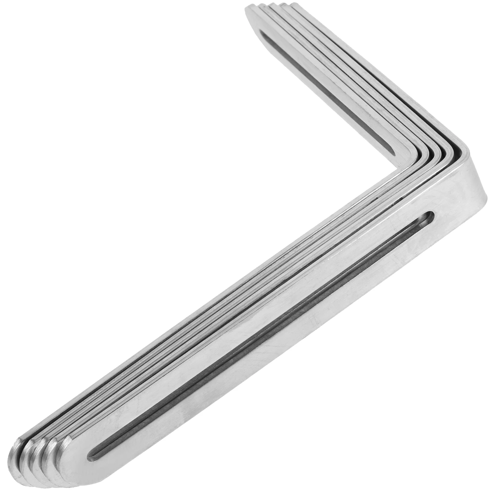 5pcs Corner Braces Stainless Steel Adjustable L-Shaped Angle Brackets With Slot For Furniture Fixing Shelf Support Wall Mounting
5pcs Corner Braces Stainless Steel Adjustable L-Shaped Angle Brackets With Slot For Furniture Fixing Shelf Support Wall Mounting