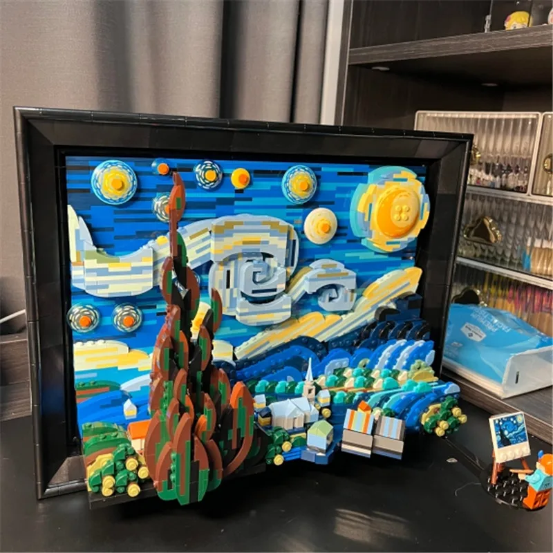 Famous Starry Night Artwork Building Blocks Set 3D Painting Model DIY Assembly Bricks for Home Decoration Creative Gift 21333
Famous Starry Night Artwork Building Blocks Set 3D Painting Model DIY Assembly Bricks for Home Decoration Creative Gift 21333