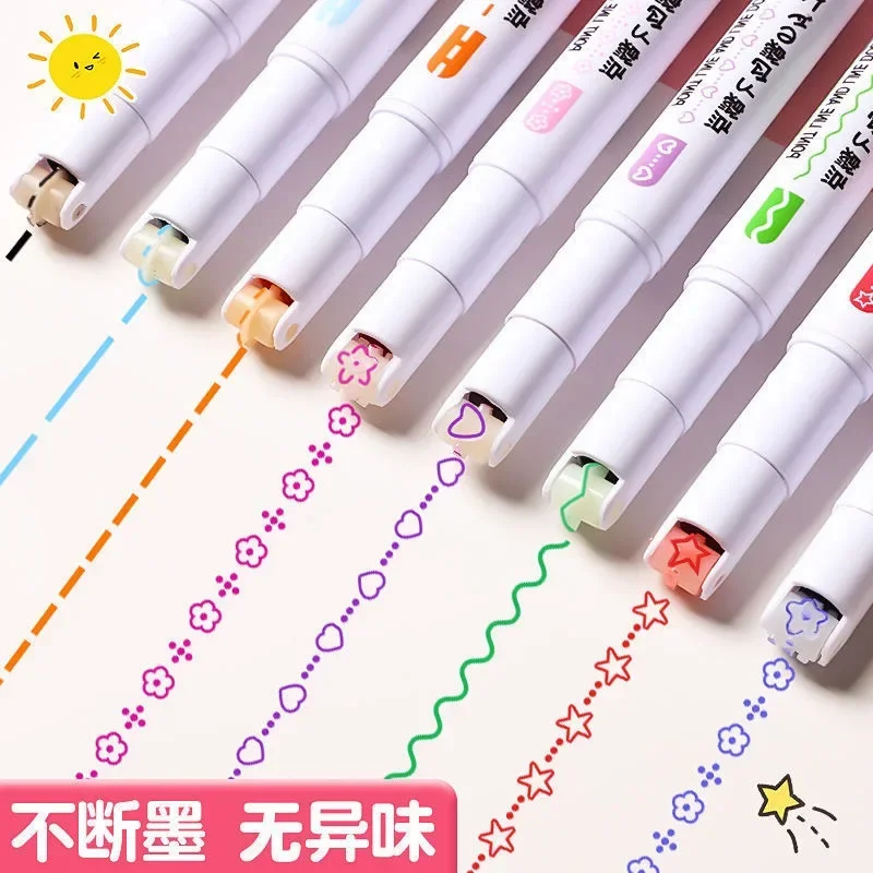 3/6Pcs Flower Line Shape Highlighter Pen Roller Tip Curve Liner Marker Kawaii Stationery for School Office Supplies Gifts
3/6Pcs Flower Line Shape Highlighter Pen Roller Tip Curve Liner Marker Kawaii Stationery for School Office Supplies Gifts