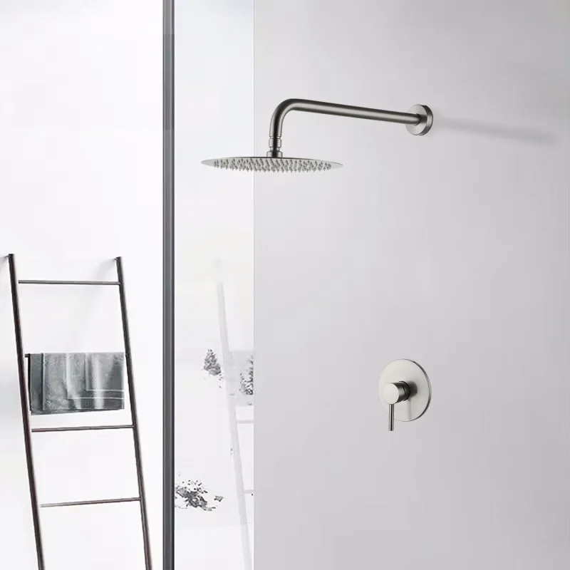 Wall Mounted Shower Faucet in Brushed nickel (Valve Included)
Wall Mounted Shower Faucet in Brushed nickel (Valve Included)