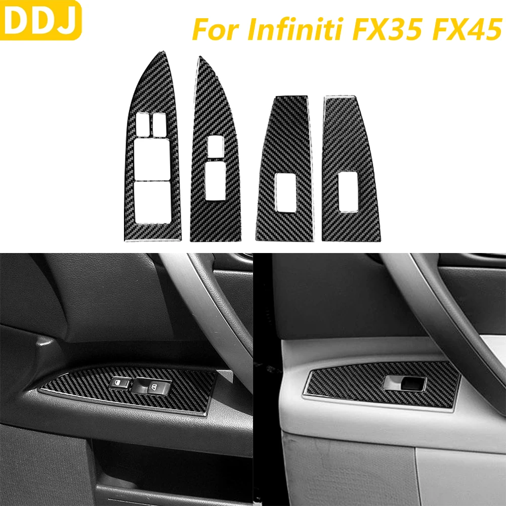 Soft Carbon Fiber Window Lift Switch Control Panel Trim Cover For Infiniti FX35 FX45 S50 2006-2008 Interior Accessories Sticker
Soft Carbon Fiber Window Lift Switch Control Panel Trim Cover For Infiniti FX35 FX45 S50 2006-2008 Interior Accessories Sticker