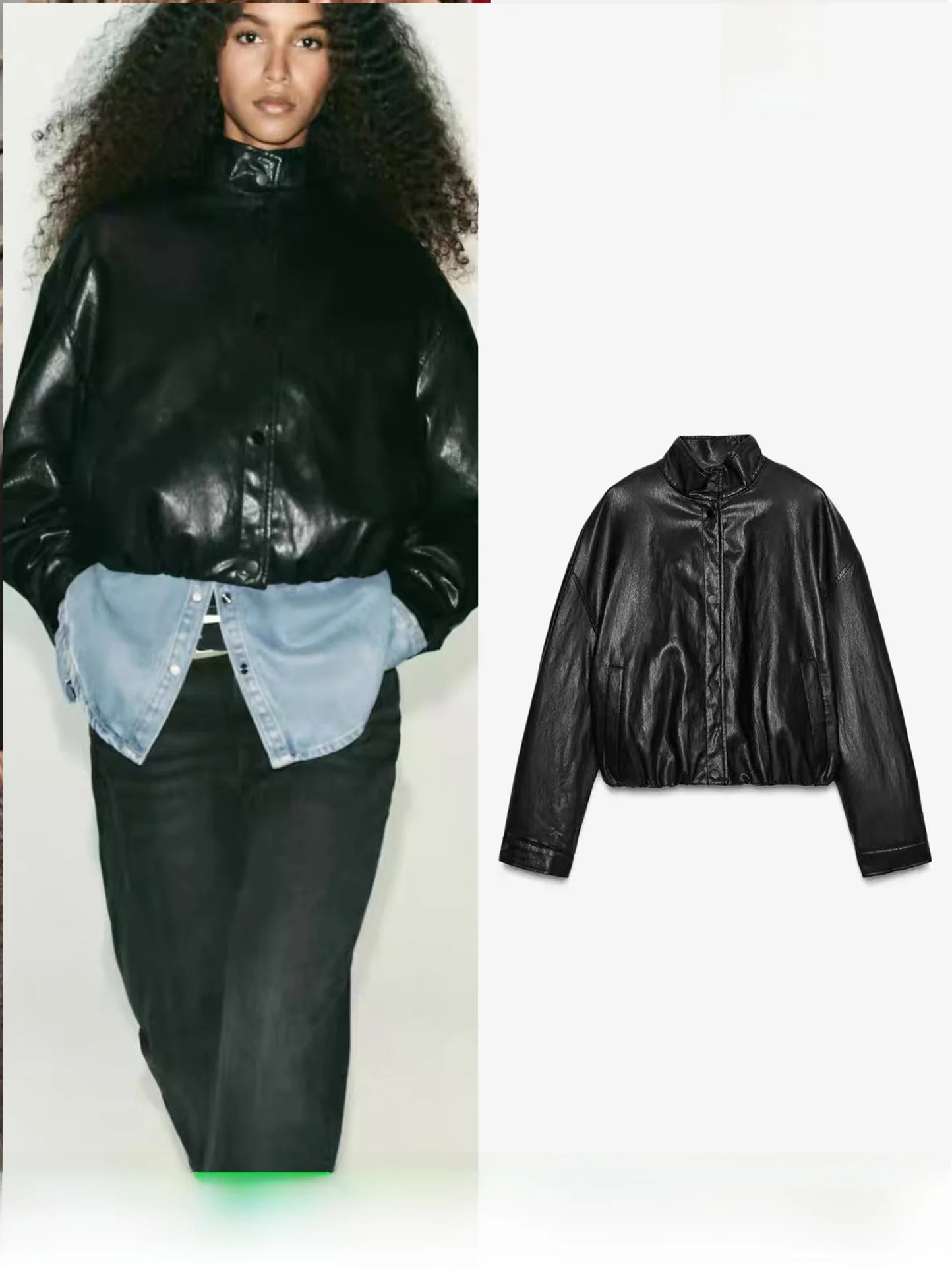 Fall New Arrival Women's High Collar Faux Leather Pilot Jacket Short Coat Polyester Fiber Long Sleeve Zipper Closure Commute ...
Fall New Arrival Women's High Collar Faux Leather Pilot Jacket Short Coat Polyester Fiber Long Sleeve Zipper Closure Commute ...