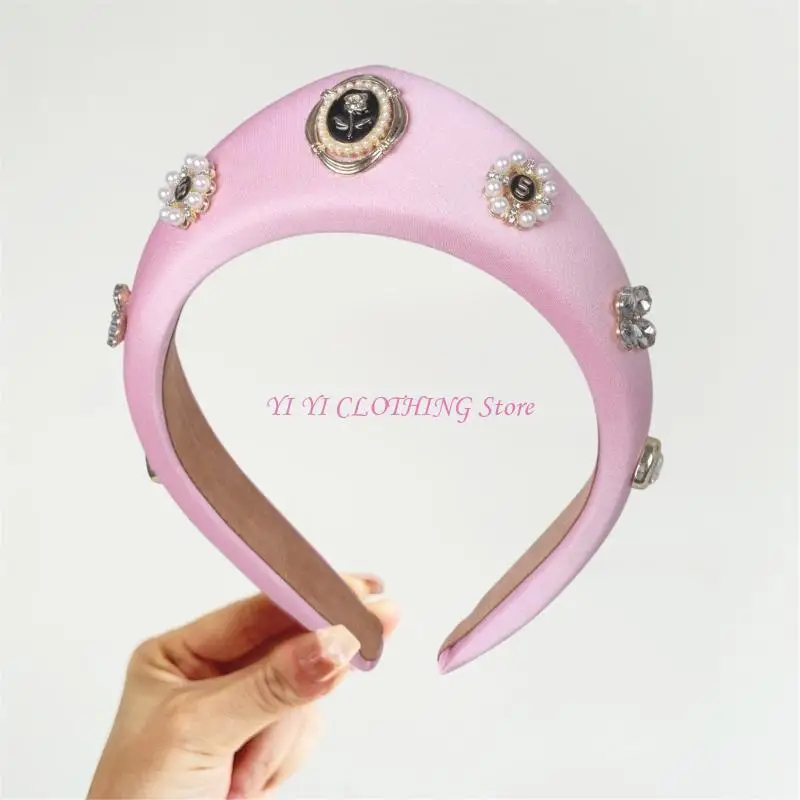 N5KF Stylish Rose and Pearls Headbands Fashion Hair Accesory for Weddings and Parties
N5KF Stylish Rose and Pearls Headbands Fashion Hair Accesory for Weddings and Parties