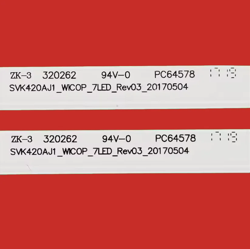 LED backlight strip for 7 lamp SVK420AJ1_WICOP_7LED_Rev03 42PFS4012/12 K420WDKB
LED backlight strip for 7 lamp SVK420AJ1_WICOP_7LED_Rev03 42PFS4012/12 K420WDKB