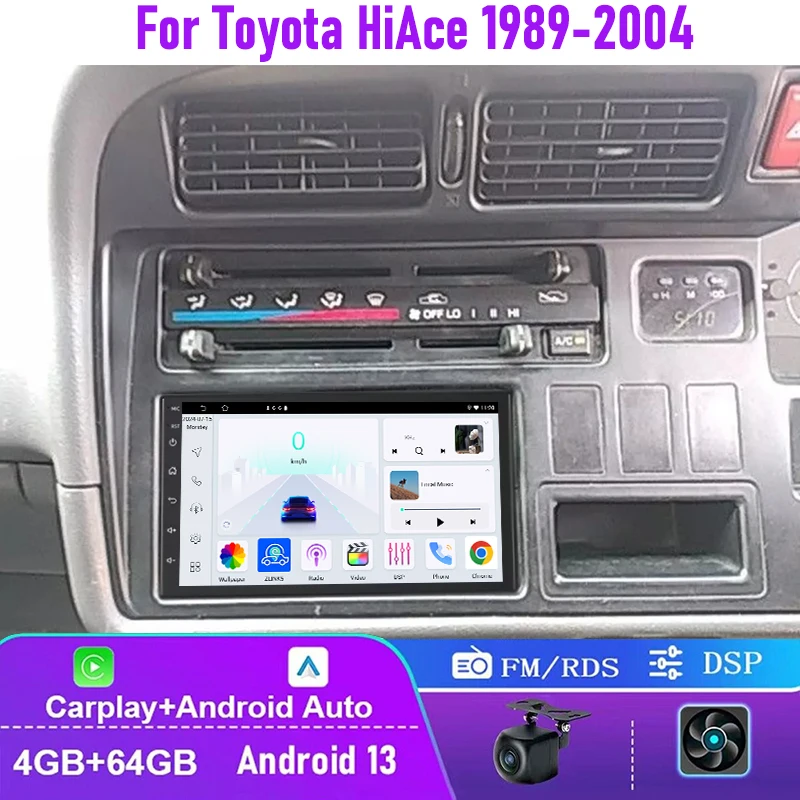7" 4+64GB For Toyota HiAce 1989-2004 Car Radio Wireless CarPlay Android Auto Head Unit BT Wifi GPS Plug & Play
7" 4+64GB For Toyota HiAce 1989-2004 Car Radio Wireless CarPlay Android Auto Head Unit BT Wifi GPS Plug & Play