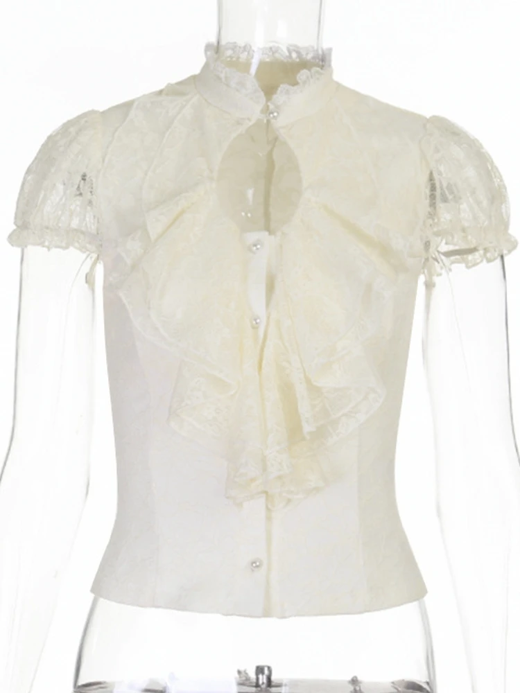 Women Lace Gothic Novel Style Summer Short Sleeve Blouse Woman Blouse Shirt Gothic Elegant Work Shirt Top Blusas Mujer De Moda
Women Lace Gothic Novel Style Summer Short Sleeve Blouse Woman Blouse Shirt Gothic Elegant Work Shirt Top Blusas Mujer De Moda