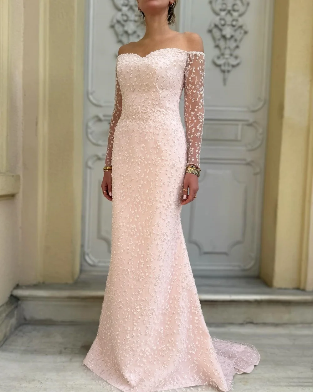Customized Intricate Matching Jersey Pleat Lace Mermaid Off-the-shoulder Long Dresses Bespoke Occasion Dresses Sizes Available
Customized Intricate Matching Jersey Pleat Lace Mermaid Off-the-shoulder Long Dresses Bespoke Occasion Dresses Sizes Available