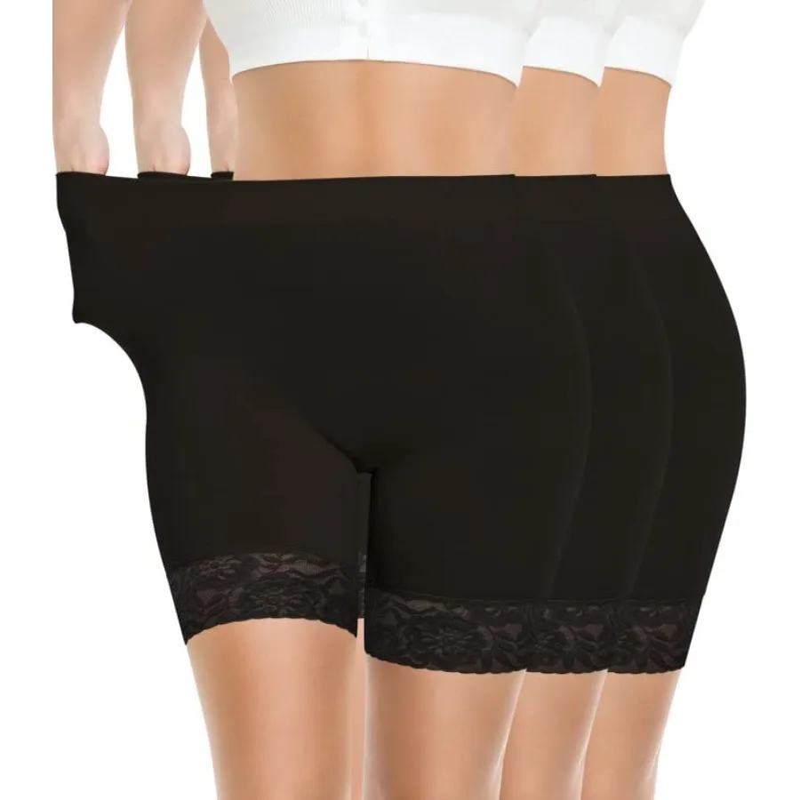 Yeblues 3 Pack Lace Slip Shorts for Under Dresses Women Smooth Anti-chafing Boyshorts Seamless Underwear Safety Shorts
Yeblues 3 Pack Lace Slip Shorts for Under Dresses Women Smooth Anti-chafing Boyshorts Seamless Underwear Safety Shorts