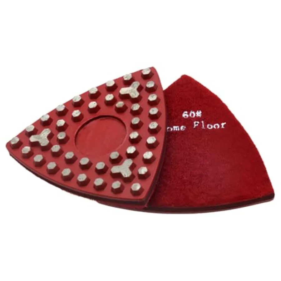 Triangular Diamond Grinding Pads for Corner Edge 3 Inch Metal Triangle Grinding Tools with 39 Hexagon Segments and 3 Y Style Se
Triangular Diamond Grinding Pads for Corner Edge 3 Inch Metal Triangle Grinding Tools with 39 Hexagon Segments and 3 Y Style Se