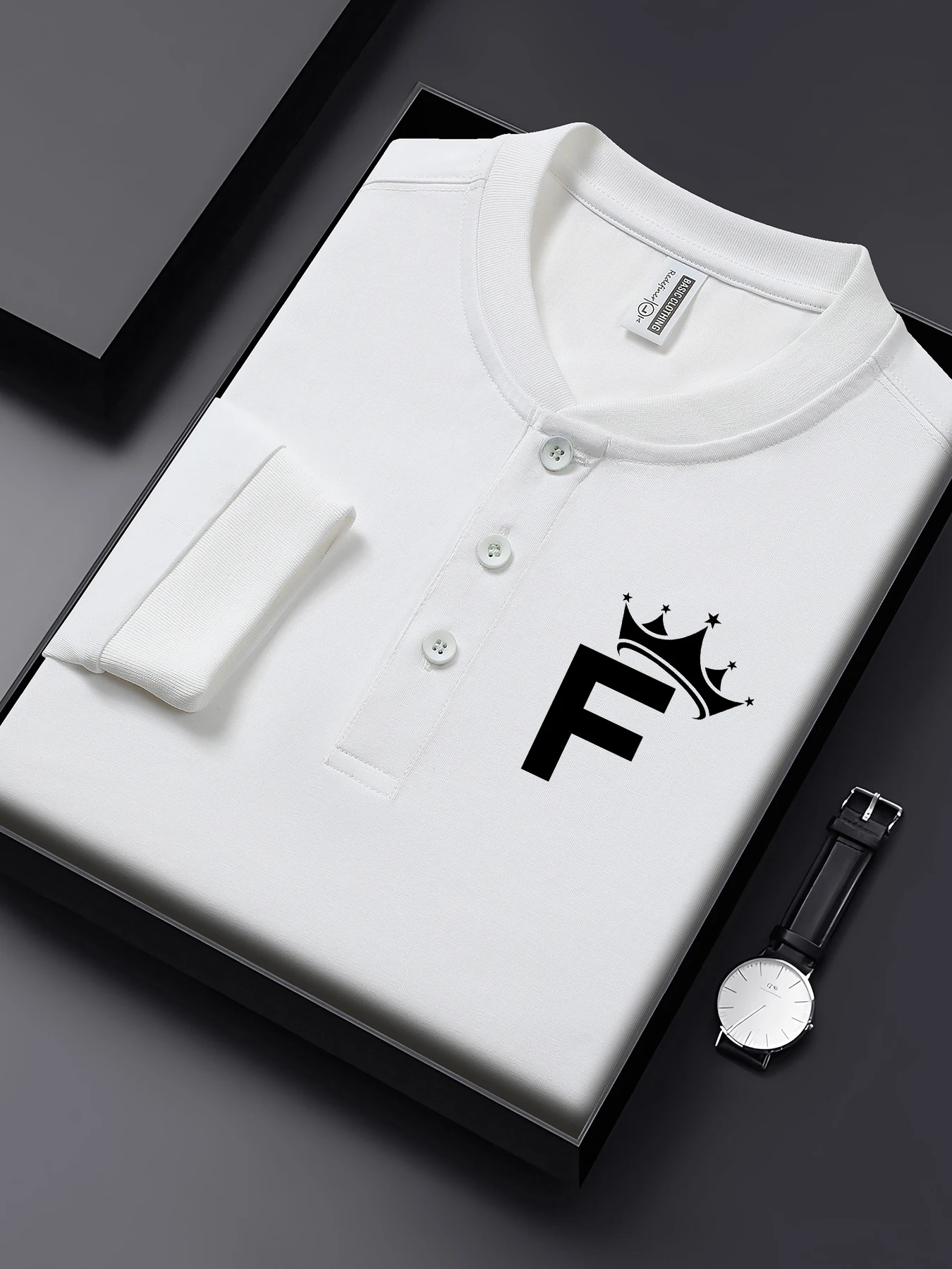 Мужская рубашка на пуговицах с простом принтом и буквой F, осенняя свободная рубашка с длинными рукавами, повседневная одежда с вырезом Генри, хлопковая уличная одежда в стиле хип-хоп
Мужская рубашка на пуговицах с простом принтом и буквой F, осенняя свободная рубашка с длинными рукавами, повседневная одежда с вырезом Генри, хлопковая уличная одежда в стиле хип-хоп