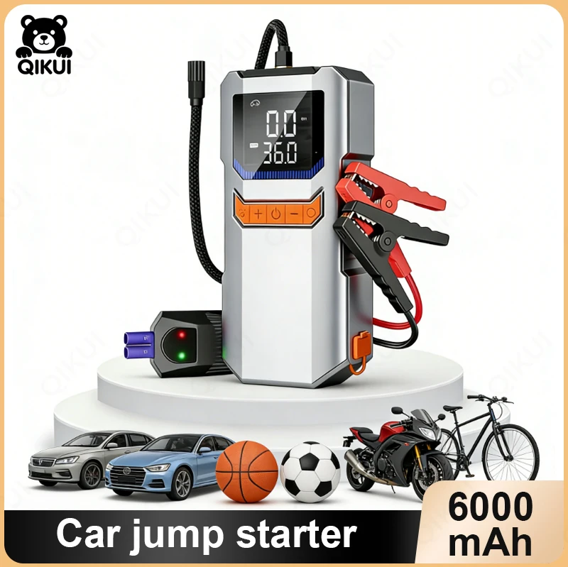 Автомобильный аварийный источник питания со встроенным компрессором для запуска автомобильных аккумуляторов и подкачки шин для Toyota, Honda, Ford
Автомобильный аварийный источник питания со встроенным компрессором для запуска автомобильных аккумуляторов и подкачки шин для Toyota, Honda, Ford