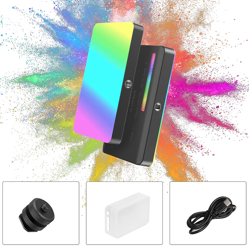 120 RGB Camera Video Light Mini Portable 3100mAh Photography Lighting Smartphone Vlog Fill Light RGB Video Light
120 RGB Camera Video Light Mini Portable 3100mAh Photography Lighting Smartphone Vlog Fill Light RGB Video Light