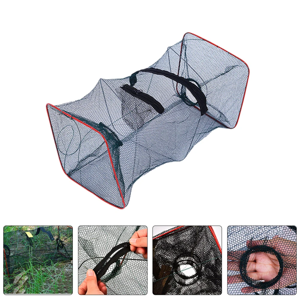 2pcs Portable Trap Nylon Fine Mesh Reusable Crab Lobster Crawfish Net Foldable Collapsible Trap Cage Outdoor Wear-Resist Mesh 
2pcs Portable Trap Nylon Fine Mesh Reusable Crab Lobster Crawfish Net Foldable Collapsible Trap Cage Outdoor Wear-Resist Mesh